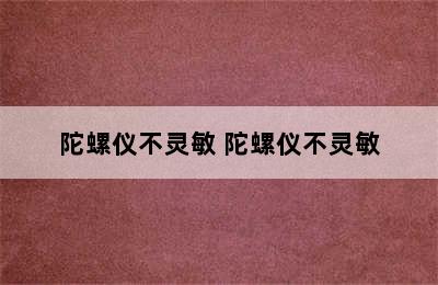 陀螺仪不灵敏 陀螺仪不灵敏